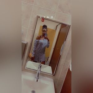 Off shoulder blouse dress